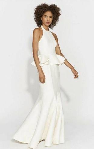 Halston Heritage  halter peplum gown