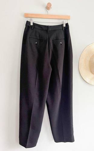 Madewell  | NWT | Pleated Tapered-Leg Pants in Easygoing Crepe | Black | Sz 2