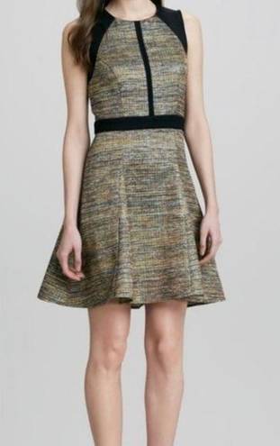 Ali Ro  Metallic Tweed Fit and Flare Dress