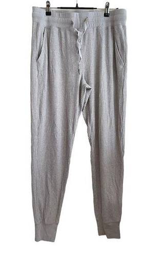 Zyia ‎ Active Jogger Sweatpants Women Size XL Light Gray Ribbed Lounge Comfort