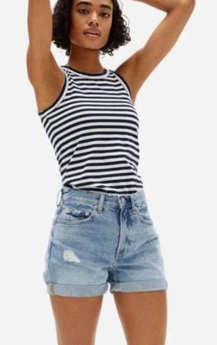 Everlane  The Denim Short Mid-Rise Cotton Denim Shorts Womens 25