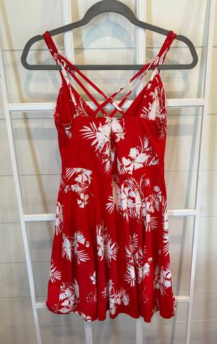 Socialite Red Floral Dress