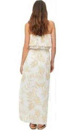 Michael Stars NWOT  Tara Gauze Ruffle Strapless Maxi Dress Brushed Cotton XS