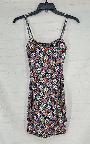 ZARA  Square neck floral mini dress S