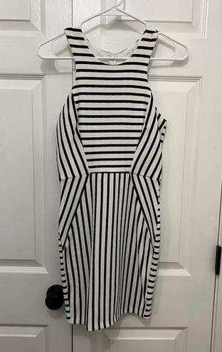 Just Me Black and white Bodycon dress