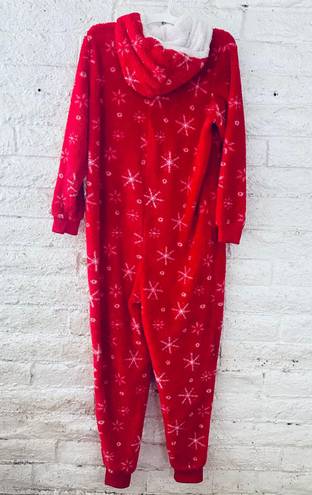 One Piece Sleep Zenista Pajamas  Overall Sleep Hooded Christmas Color Red Size L