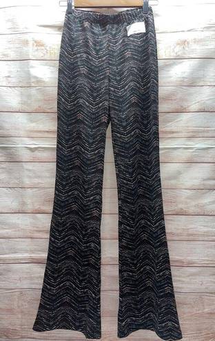 No Bo Nwt   Junior's Print Flared Pants black soot size xsmall(1) bell bottoms