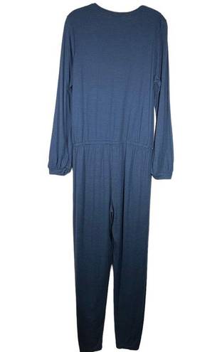 One Piece Calida Bodywear  Striped Pajamas Modal Cotton Blend Blue Black Small