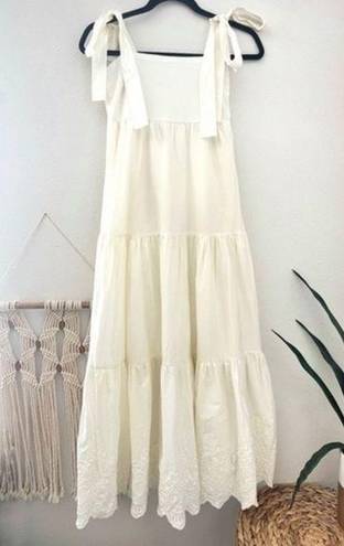 Jason Wu  l dress ivory White Babydoll Tiered lace Tie Shoulder sundress eyelet