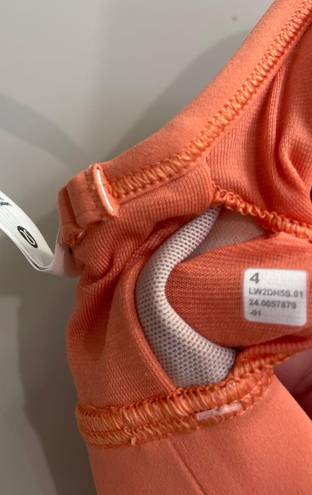 Lululemon Flow Y Bra Nulu Light Support Coral Kiss Size 4