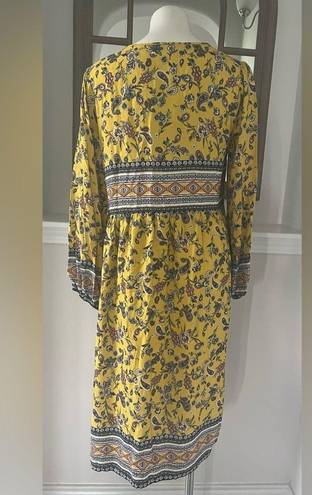 Luxology  Women's Boho Border Midi Dress, Size L