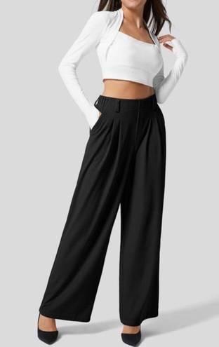 Halara SOLD ❌  Women’s NEW Sz M Black High Waist Wide Leg Waffle Knit Pants