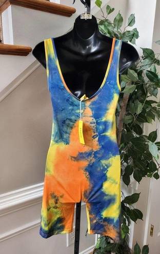 Daisy  Women's Multicolor Polyester Scoop Neck Sleeveless Casual Romper Size L