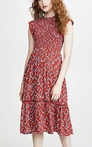 Lost + Wander  Pick Me floral red Midi Dress