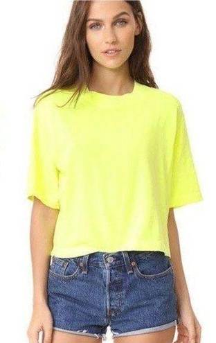 Citizen Cotton  Neon Yellow Tokyo Crop Tee