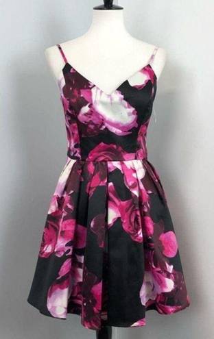 Jump  Apparel Floral Fit & Flare Mini Party Dress Sz 12