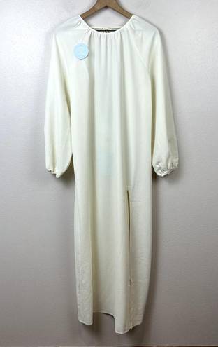 Hill House  Simone Maxi Dress Size Medium Coconut Milk Ivory Open Low Back Crepe