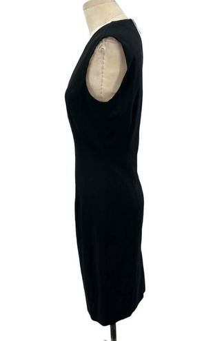 Ted Baker  Saloted Fitted Dress With Contrast Neck Black Size 2 / US 6