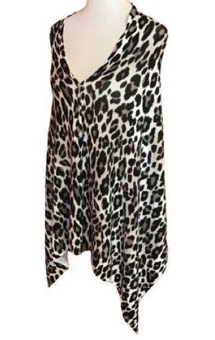 Chico's  Layla Leopard Print Poncho Cover up