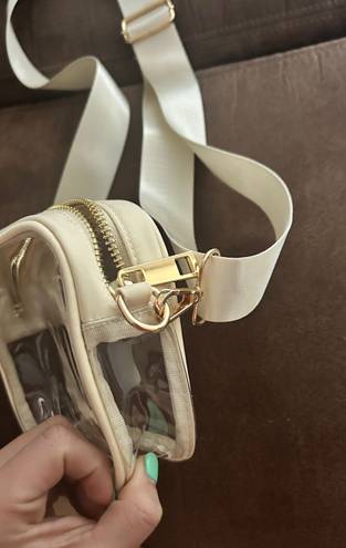 Clear Cross Body Bag Gold