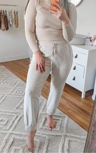 Hem & Thread  tan super soft joggers