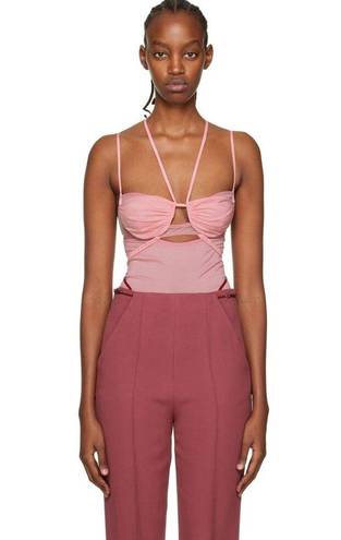 Blossom NENSI DOJAKA Draped Double Bra Bodysuit in  Large New Womens Cami Corset