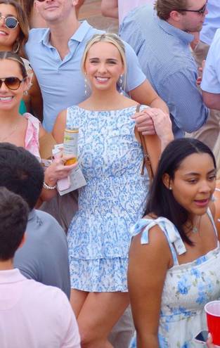 Blue And White Mini Dress