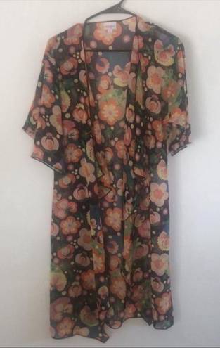 LuLaRoe Floral Kimono Top Size Small