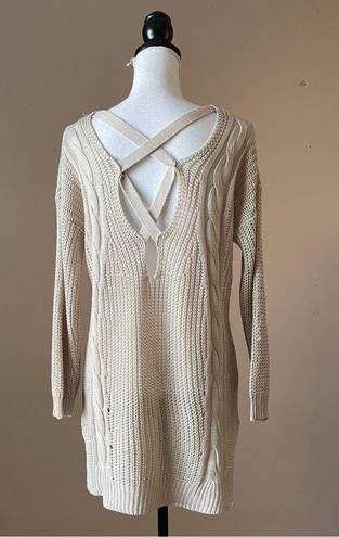 Wishlist  | Tan Knit Cross Back Sweater Sz S/M