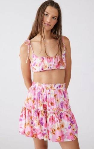 Urban Outfitters Skirt Set Floral Pink Size XL