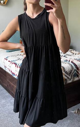 Entro Black Tiered Dress