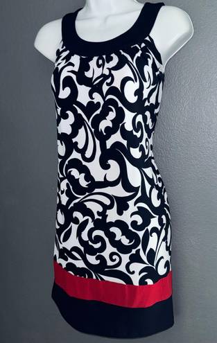 Sweet Storm Paisley Print Classic Black & White Womens Evening Dress Size Large