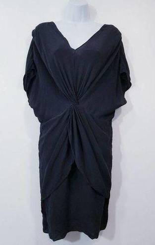 Collective Concepts  Knotted Silk Black Dress