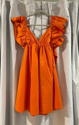 Day & Moon Mini Summer Dress Orange