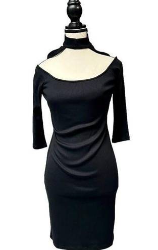 Project Social T  Ribbed Bodycon Midi Choker Dress Medium