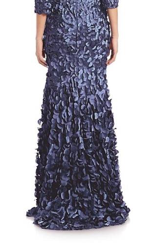 Petal Theia Slate Blue  Appliqué boat neck Long sleeve floor Length Formal gown 6