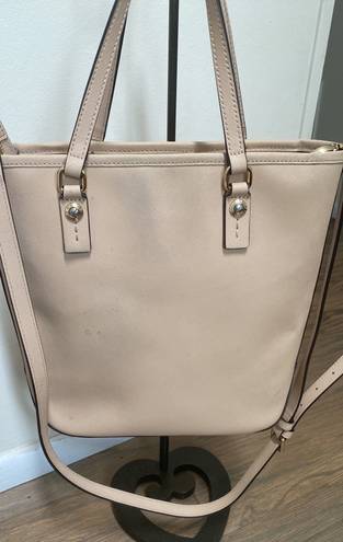 Henri Bendel Cream Saffiano Leather Crossbody Bag