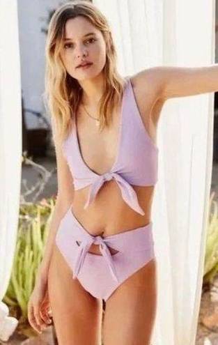 Beach Riot New! Set!  Free People Rib Dallas Emma bikini bottom lavender, size S