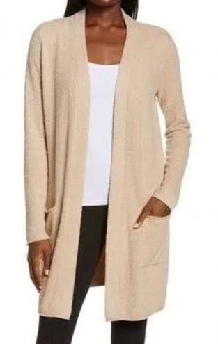 Barefoot Dreams  Bamboo Chic Lite Tan Open Front Long Line Cardigan Sweater