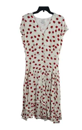 Yumi Kim Marianne Strawberry Dress Ivory Red Size 10 New