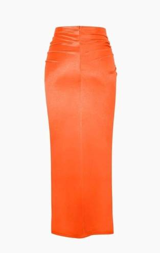 Micas Sexy Twist Detail High Slit Midi Skirt