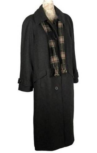 London Fog  long charcoal gray coat with scarf size 22 W