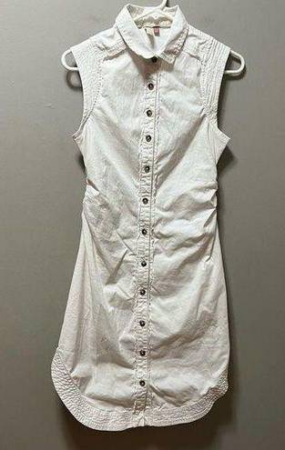 Pilcro ‎ White Collared Shirt Dress size 4