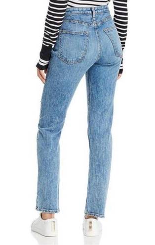 Rag and Bone  Rosa Mid-Rise Boyfriend Jeans North Star Wash Size 25 Distressed