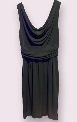 White House | Black Market  Draped Cocktail Dress in Black
 - size 10