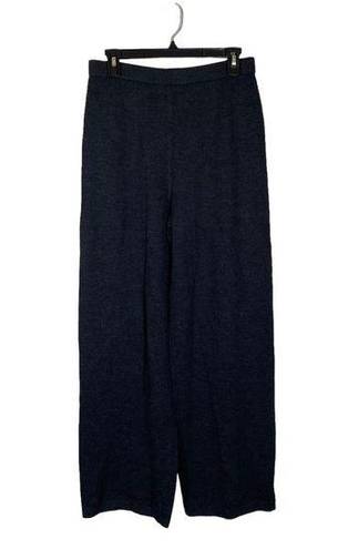 St. John  Heavyweight Wool Blend Santana Knit Wide Leg Pant