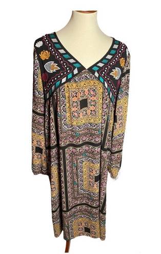 Xhilaration Xhiliration Long Sleeve Dress With Embroidery