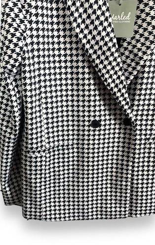 Houndstooth Marled  Longline Blazer M