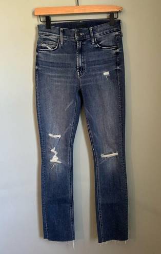 MOTHER Mid Rise Dazzler Ankle Fray NWOT Straight Leg Jeans Size 26