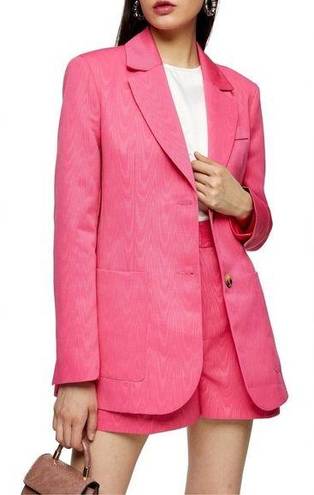 Topshop Moire Grandad Blazer